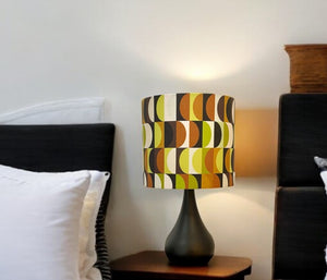 
                  
                    MCM Green & Brown Retro Lampshade
                  
                